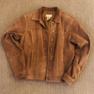 Classic Tan Suede Leather Jacket